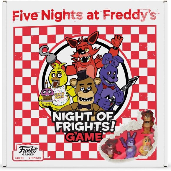 3/$55❤️Funko Five Nights At Freddy's NIGHT OF FRIGHTS! Board Game +4 Minifigures - Picture 10 of 16